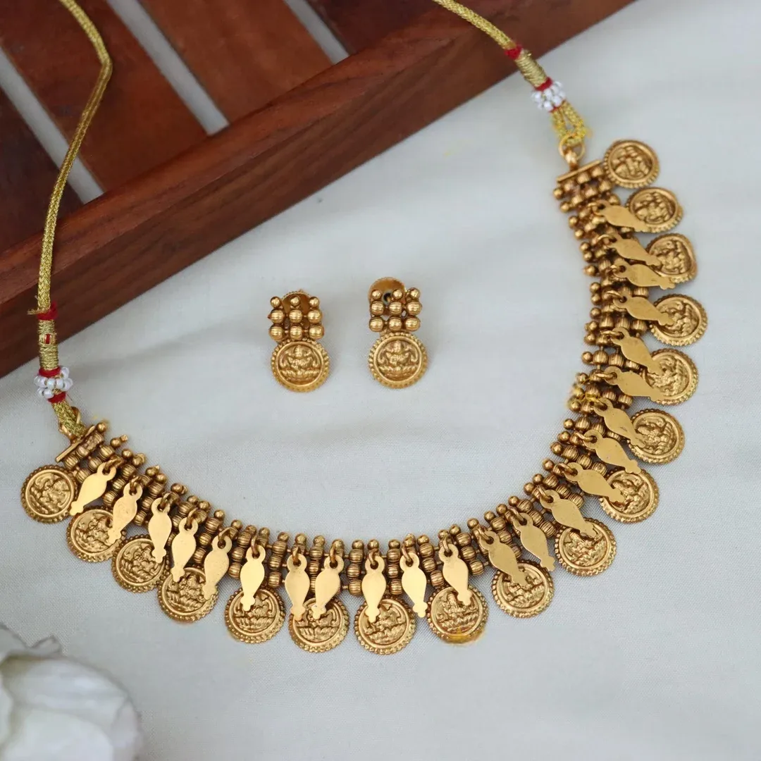 Kerala Inspired Festive Gold Choker Necklace set